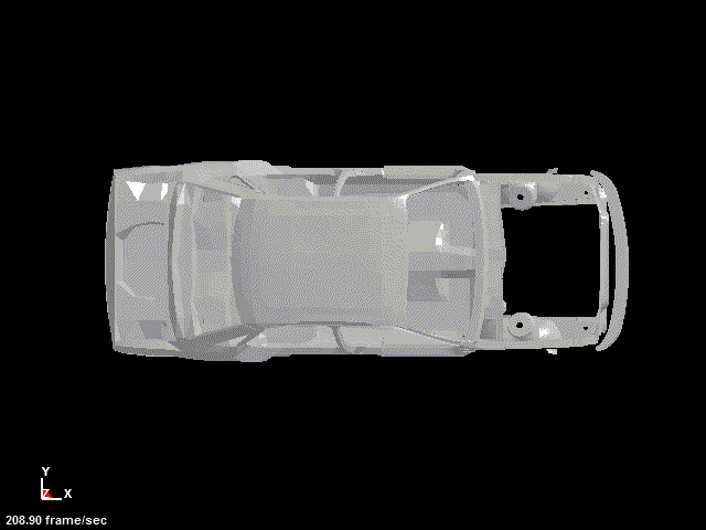 NCAC Ford Taurus NCAP model / BIW Eigenvalue simulation model / ls-dyna