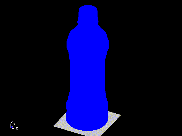 Drop Analysis of a Plastic Bottle filled with water / vertical position