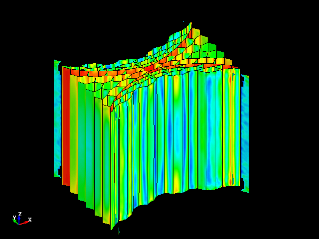  Tensile deformation behavior of aluminum honeycomb in orthogonal direction (X) 