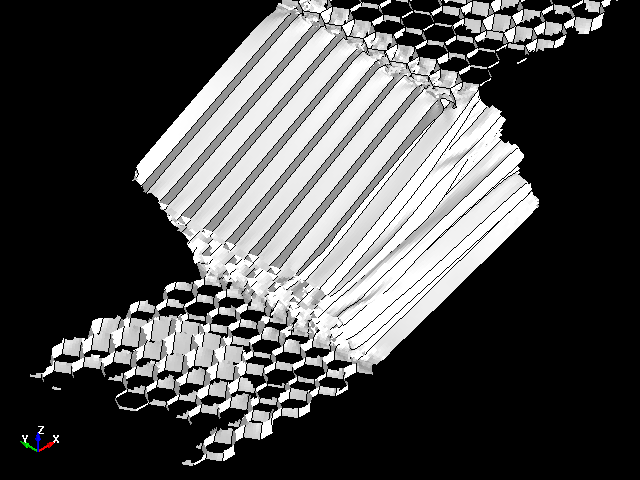  ZX Shear deformation behavior of aluminum honeycomb