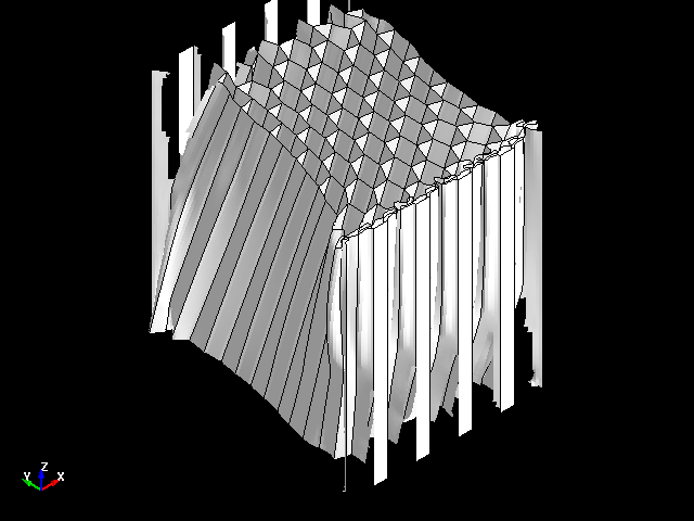  YZ Shear deformation behavior of aluminum honeycomb