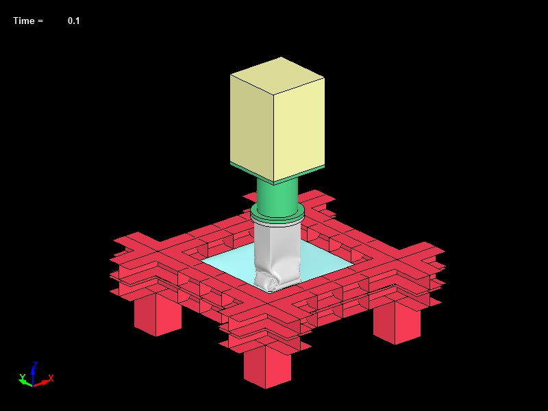  Steel Square Tube impact to Steel plate