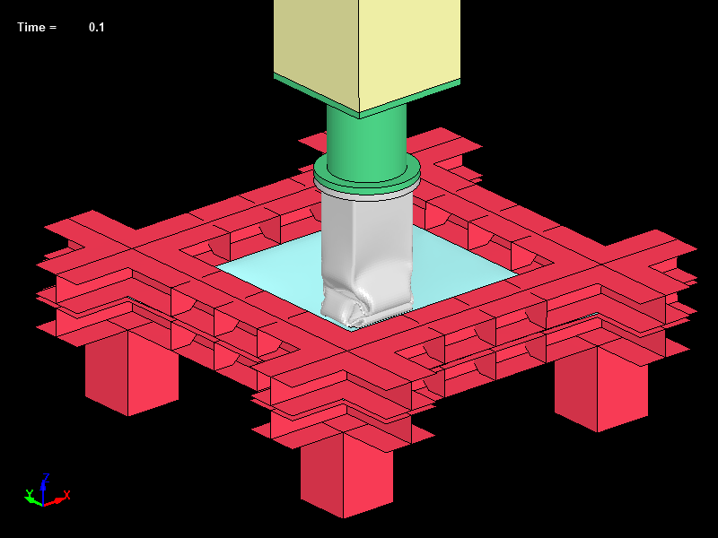  Steel Square Tube impact to Steel plate