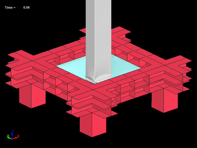  Steel Square Tube impact to Steel plate