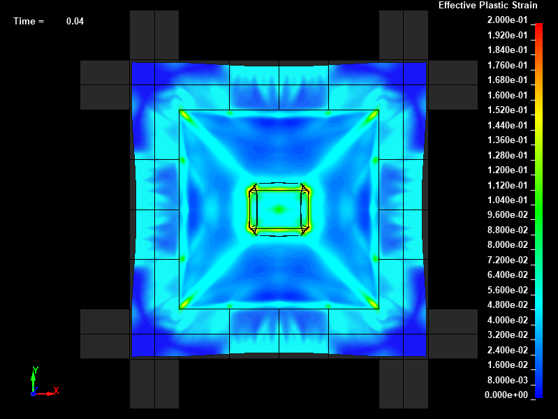  Steel Square Tube impact to Steel plate