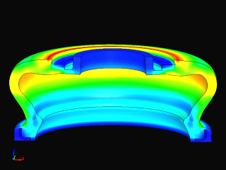 ボールジョイント用ゴム製ダストカバーの軸圧縮変形解析における静的陰解法と動的陽解法の比較